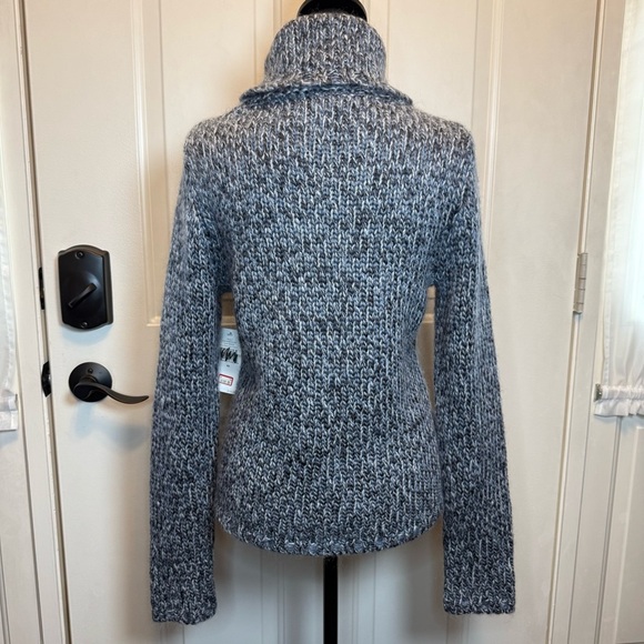 Calvin Klein Knit Turtleneck Chunky Sweater Sz XS NWT Artic Slate New Carbon - Picture 14 of 15